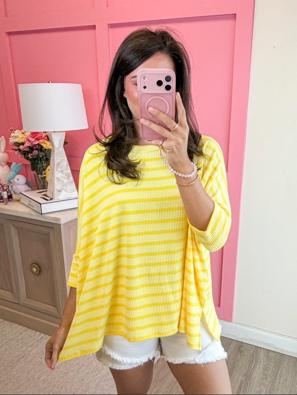 SS77–Sunny Striped Relaxed Knit Top - Women